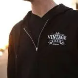 L.A. Vintage Gear Zip Up Hoodie with Front & Back Logo - Size XL