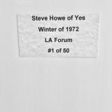 Steve Howe of YES Winter of 1972 L.A. Forum – Authentic Concert Photo by Ed Finnell  – B&W- White Matte 20″x24″