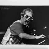 Elton John  Honky Tonk Chateau Tour 1972  Authentic Concert Photo by Ed Finnell  – B&W-White Matte 20″x24″