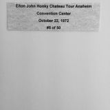 Elton John  Honky Tonk Chateau Tour 1972  Authentic Concert Photo by Ed Finnell  – B&W-White Matte 20″x24″