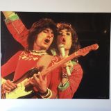 Ron Wood & Mick Jagger – Stones Tour Of The Americas 1975 – Authentic Concert Photo by Ed Finnell  – B&W -White Matte 20″x24″