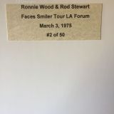 Ronnie Wood & Rod Stewart – Smiler Tour L.A. Forum 1975 -Authentic Concert Photo by Ed Finnell – Color White Matte 20″x24″