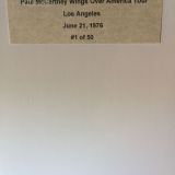 Paul McCartney Wings Over America Tour Los Angeles 1976 -Authentic Concert Photo by Ed Finnell – Color – White Matte 20″x24″