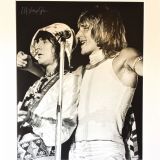 Rod Stewart & Ron Wood -Hollywood Palladium 1973 The Small Faces – Authentic Concert Photo by Ed Finnell  – B&W – White Matte 20″ x 24″