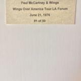 Paul McCartney Wings Over America Tour 1976 – Authentic Concert Photo by Ed Finnell  – B&W – White Matte 20″x24″