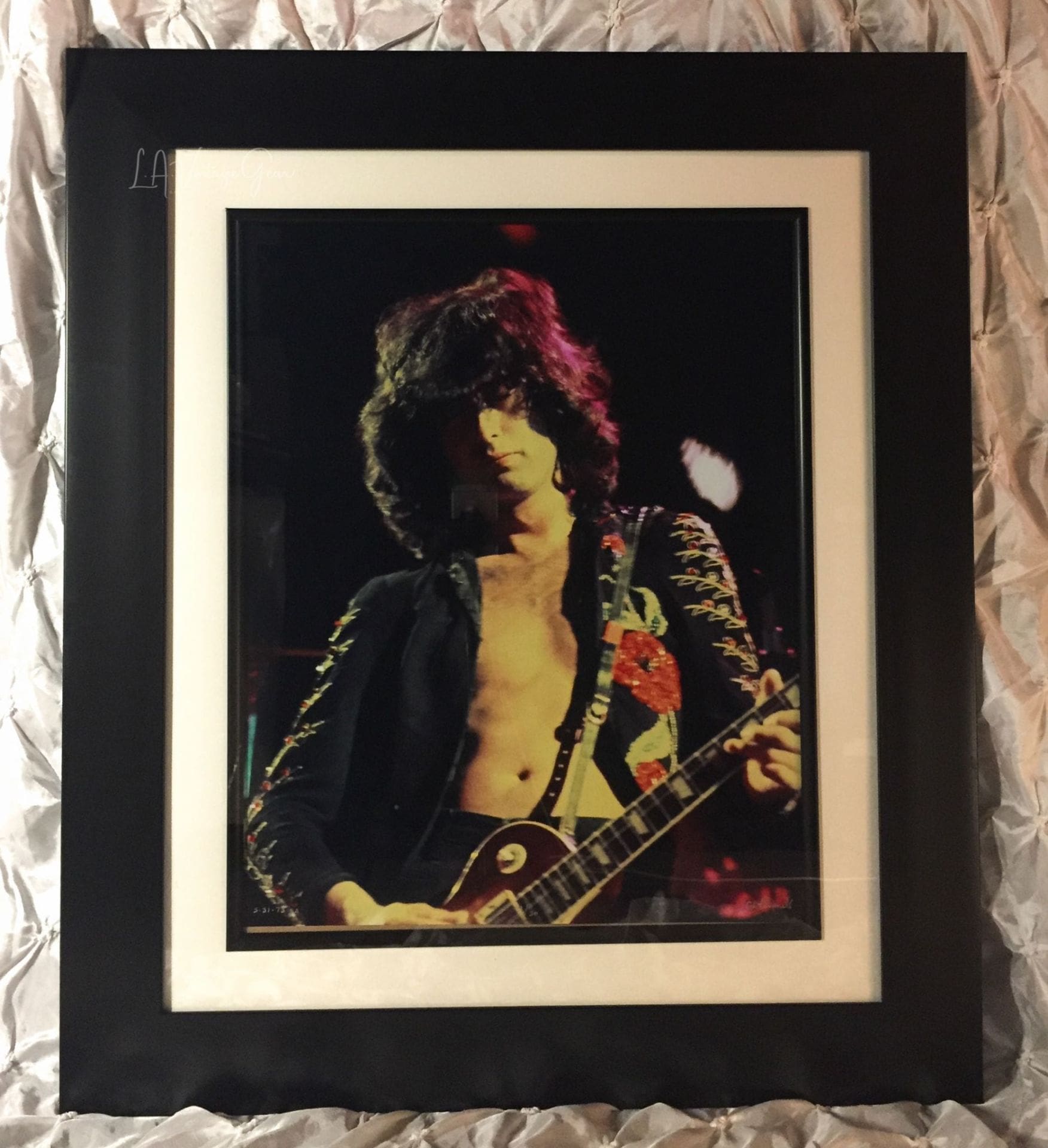 Jimmy Page Houses of The Holy Tour 1973 - FRAMED Authentic Concert ...