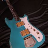 (SOLD) Ronin Mod Shop Electric Guitar – Double Cut “Silvertone” with 2x Gold Foil Pickups!