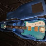 (SOLD) Ronin Mod Shop Electric Guitar – Double Cut “Silvertone” with 2x Gold Foil Pickups!