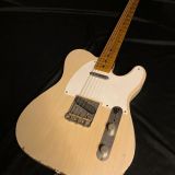 (SOLD) K-Line Truxton – T-Style  Electric Guitar- White Guard with  Blonde Finish