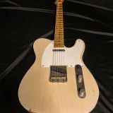 (SOLD) K-Line Truxton – T-Style  Electric Guitar- White Guard with  Blonde Finish