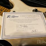 (SOLD) K-Line Truxton – T-Style  Electric Guitar- White Guard with  Blonde Finish