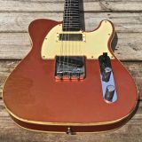 (SOLD) Danocaster Single Cut Electric Guitar w/Candy Apple Finish – Gold Foil Neck Pickup!