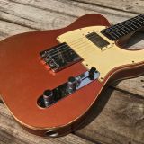 (SOLD) Danocaster Single Cut Electric Guitar w/Candy Apple Finish – Gold Foil Neck Pickup!