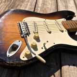 (SOLD) Danocaster 2 Tone Sunburst Double Cut Electric Guitar w/ Arcane Pups!