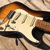 (SOLD) Danocaster 2 Tone Sunburst Double Cut Electric Guitar w/ Arcane Pups!