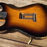 (SOLD) Danocaster 2 Tone Sunburst Double Cut Electric Guitar w/ Arcane Pups!