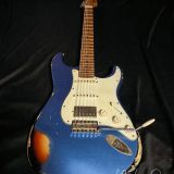 Xotic S-Style Electric Guitar XSC-2 in Lake Placid Blue over a 3T ‘Burst #1915