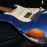 Xotic S-Style Electric Guitar XSC-2 in Lake Placid Blue over a 3T ‘Burst #1915