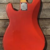 Danocaster P-Style Bass Guitar in Faded  Fiesta Red