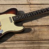 Danocaster Double Bound Single Cut Sunburst Electric Guitar – 2 Piece Ash & Dano Budz 2.0 Pickups