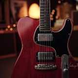 Shabat ‘Lion Special’ T-Style Electric Guitar – Cherry Mahogany Finish!