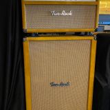 (Pre-Order) Two Rock Classic Reverb Signature 100W Guitar Amp Head & 2×12 Vertical Cab – Gold Suede & Cane Grill