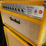 (Pre-Order) Two Rock Classic Reverb Signature 100W Guitar Amp Head & 2×12 Vertical Cab – Gold Suede & Cane Grill