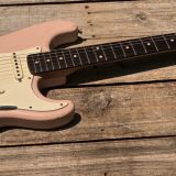 Danocaster Double Cut S Style  – Shell Pink Finish & Alder Body  –  Get your John Mayer On !