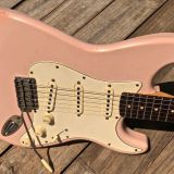 Danocaster Double Cut S Style  – Shell Pink Finish & Alder Body  –  Get your John Mayer On !