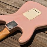 Danocaster Double Cut S Style  – Shell Pink Finish & Alder Body  –  Get your John Mayer On !