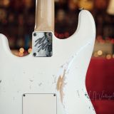 Mario Martin Oly White S-Style Relic Electric Guitar – Ash Body & Arcane Pups – Brand New!