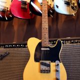 Xotic XTC-1 T-Style Lightly Relic’d Electric Guitar-Butterscotch Blackguard-Roasted Flame Maple Neck #2331