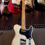 Shabat Lion T-Style Relic’d Electric Guitar in Vintage White with Black Guard – Swamp Ash Body & Lollar Pickups!