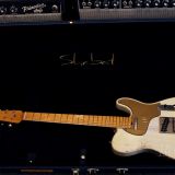 Shabat Lion T-Style Relic’d Electric Guitar in Vintage White with Gold Guard – Swamp Ash Body & Lollar Pickups!