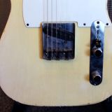 Danocaster Single Cut Blonde Whiteguard Electric Guitar with RW Fingerboard – Peter Florence Pickups!