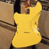 Novo ‘Voltur’ Offset Style Electric Guitar –  Yellow over  ’64 Sunburst with Lollar &  Lindy Fralin Pickups!