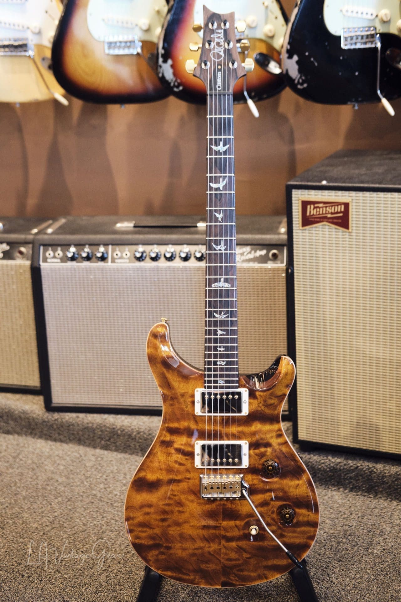 PRS Wood Library Custom 24 “Fatback” 10-Top (Yellow Tiger 2018 