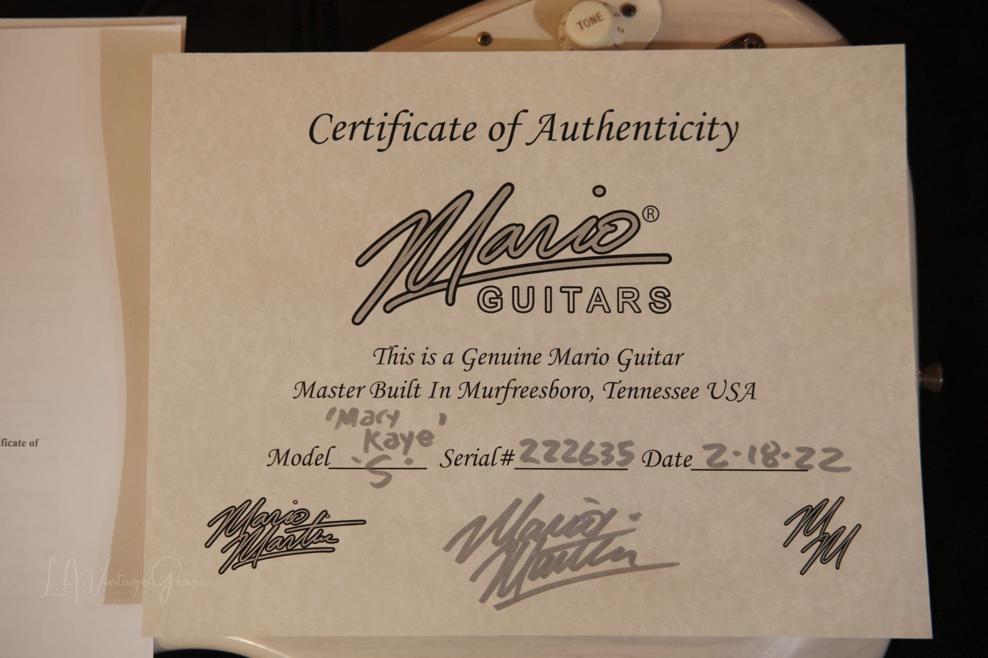 Mario Martin 'Mary Kaye' S-Style Electric Guitar - Great Build & a Classic Finish! - Image 24