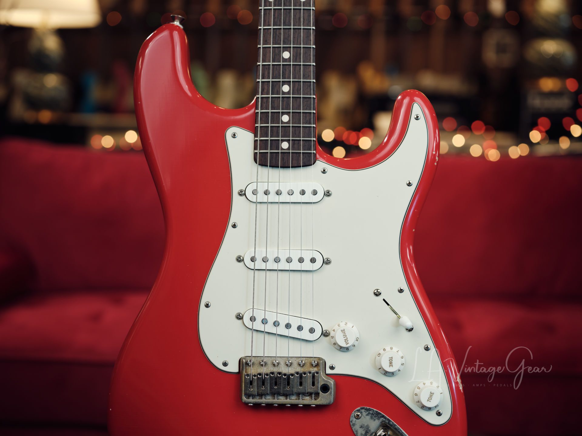 L.A. Vintage Gear Proprietary Dakota Red Double Cut S-Style Electric  Guitar-Our Brand New Line!