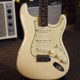 Fender 1962 Stratocaster Electric Guitar – Refinished in White/Desert Sand – Great Player Guitar!