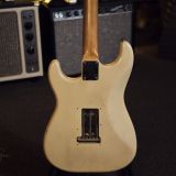 Fender 1962 Stratocaster Electric Guitar – Refinished in White/Desert Sand – Great Player Guitar!