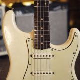 Fender 1962 Stratocaster Electric Guitar – Refinished in White/Desert Sand – Great Player Guitar!