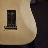 Fender 1962 Stratocaster Electric Guitar – Refinished in White/Desert Sand – Great Player Guitar!