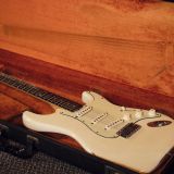 Fender 1962 Stratocaster Electric Guitar – Refinished in White/Desert Sand – Great Player Guitar!