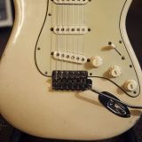 Fender 1962 Stratocaster Electric Guitar – Refinished in White/Desert Sand – Great Player Guitar!