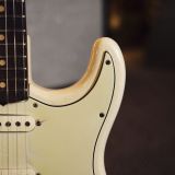 Fender 1962 Stratocaster Electric Guitar – Refinished in White/Desert Sand – Great Player Guitar!