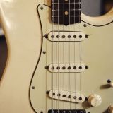 Fender 1962 Stratocaster Electric Guitar – Refinished in White/Desert Sand – Great Player Guitar!