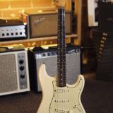 Fender 1962 Stratocaster Electric Guitar – Refinished in White/Desert Sand – Great Player Guitar!