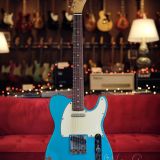 Mario Martin Model-T Electric Guitar – Lake Placid Blue over Sunburst Relic’d Finish – Brand New!