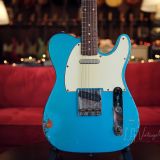 Mario Martin Model-T Electric Guitar – Lake Placid Blue over Sunburst Relic’d Finish – Brand New!